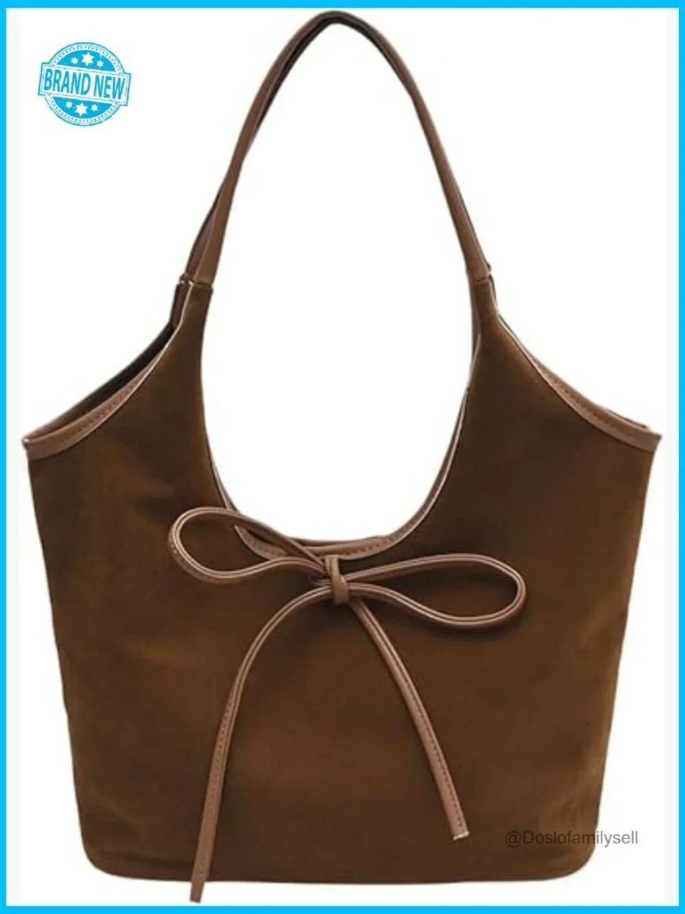 Tote Bag Hobo Handbag Faux Suede Shoulder Purse Crossbody Work Bag